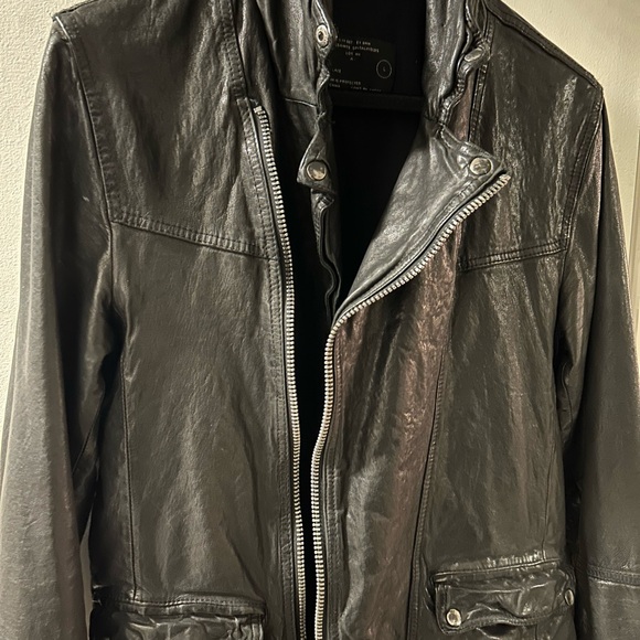 Beautiful All saints leather jacket. Large - Picture 6 of 8